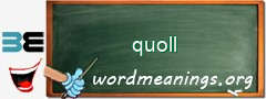WordMeaning blackboard for quoll